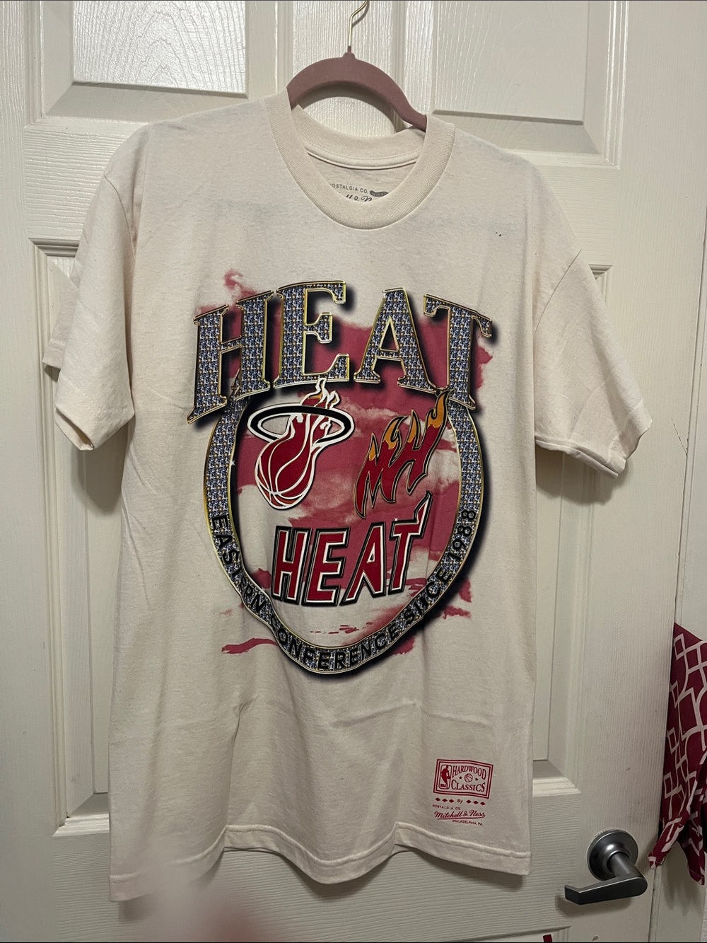 Mitchell & Ness Cream Miami Heat  Graphic Tee